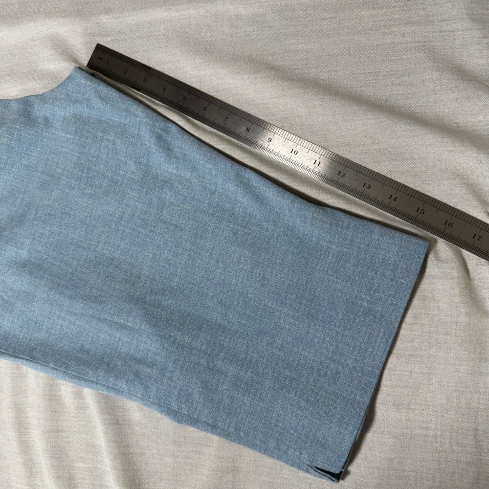 Chico's Light Blue Heathered Pull On Capri Pants Size 3 US 16 Cotton Blend - Picture 10 of 11